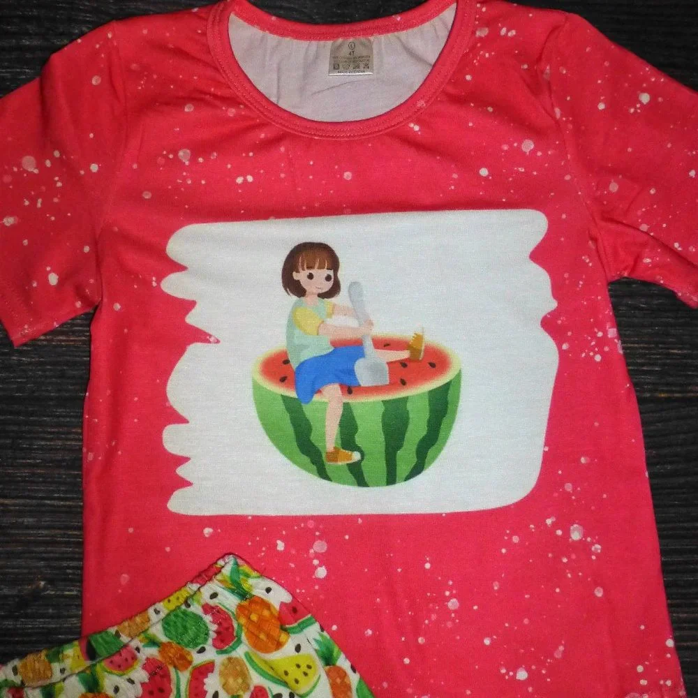 Boutique Watermelon Girls Shorts Outfit Set